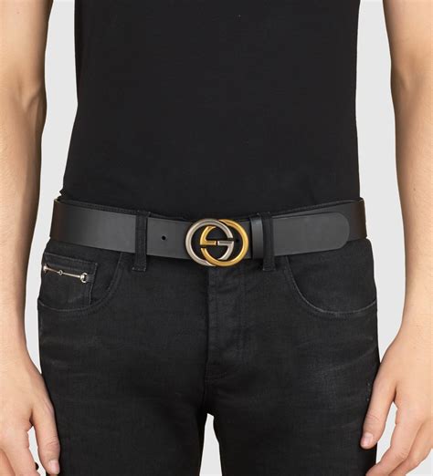 cheap gucci belt interlocking g buckle leather